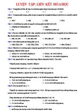 Bài tập trắc nghiệm Hóa học 10 - Bài 16 Luyện tập liên kết hóa học (Có đáp án)